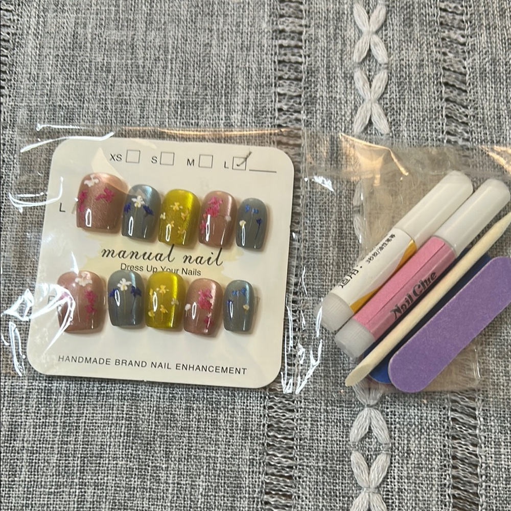 Colorful Handmade Nail Set with Tools